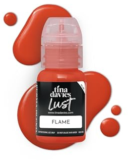 Tina Davies Professional Envy & Lust Lippenpigmente – Permanentes Lippen-Make-up – Farben heilen tongetreu – hohe Retention – Lust Flame, 15 ml Flasche