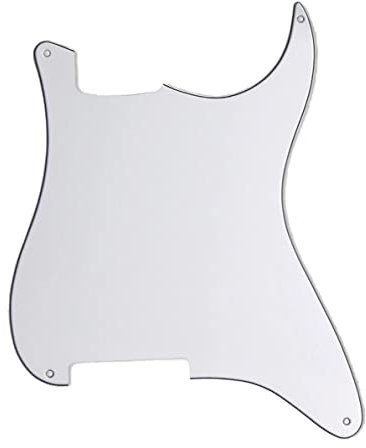 Guitar Anatomy Stratocaster Blank Pickguard - Custom Screw and Pickup Layout DIY USA MEX - White