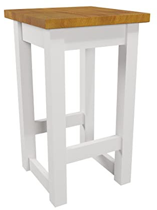 Magnetic Mobel Barhocker Massivholz Sitzhöhe 55 cm Eiche Belastbar 110kg Fußstütze Innen Außen Barstuhl Tresenhocker