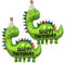Dinosaurier Luftballons Dino Happy Birthday folienballon Geburtstag Ballons Große Helium Folie Ballon Jungle Geburtstag Deko Jungen(2 Stücke)