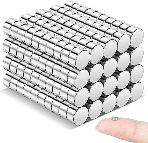 Wukong 200 Stück 4x2mm Kleine Neodym Magnete Stark Mini Fridge Magnete für Basteln, Kühlschrank, Magnettafel, Whiteboard und DIY