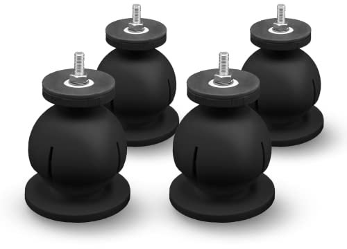 Errecom Mini Steady, Support au Sol Réglable pour Unités Extérieures Climatiseurs et Pompes de Chaleur, RAL 9004 - Noir, conditionnement avec 4 supports