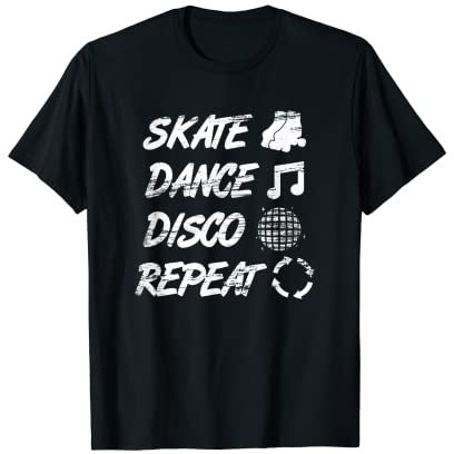 Rollschuh Disco Rollschuhtrainer Rollerskates T-Shirt