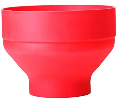 Rachlicy Microwave Popcorn Maker Collapsible Silicone Popcorn Bowl Hot Air Corn Popper Bowl with Lid Home Party Supply