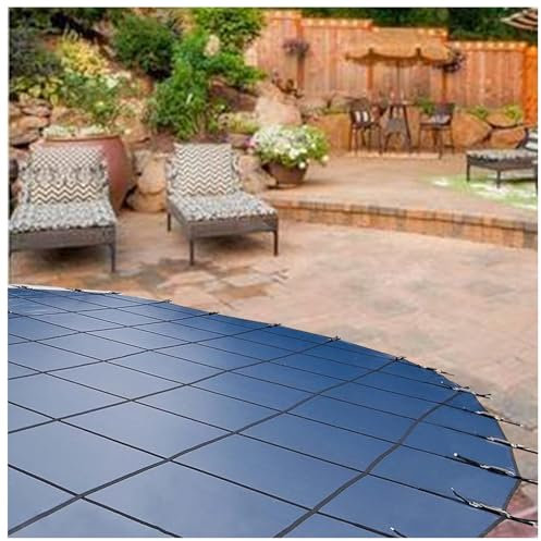 Replacement Round Winter Pool Cover for In-Ground Swimming Pools, 24ft 23ft 22ft 21ft 20ft 19ft 18ft 16ft 14ft 12ft 10ft 9ft 8ft 7ft 6ft 5ft 4ft 3ft Pool Safety Cover, Blue ( Size : 4ft/1.2m Diameter