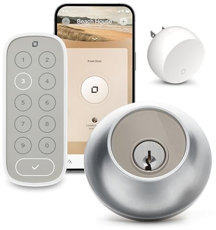 Level Lock Connect Serrure intelligente WiFi et clavier pour entrée sans clé – Contrôle à distance depuis n'importe où – Résistant aux intempéries – Compatible avec Amazon Alexa, Google Home (chrome