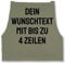 Schürze - Aufdruck selbst gestalten - Wunschtext I Eigener Text I Personalisierter Text I Custom Text - 85x69 - Sage Grün - kochschürze bedrucken lassen kochschuerze maenner personalisierte name