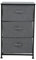 SVITA Schubladenregal OLE Aufbewahrungsschrank Metall 3 Stoffschubladen 45x30x73cm (BxTxH) modern minimalistisch Schlafzimmer Wohnzimmer Flur Schwarz/Grau