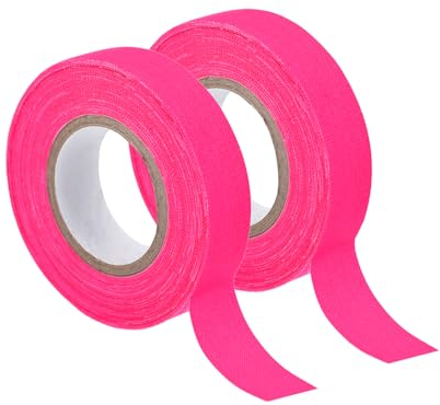 sourcing map 2 Rollen Neon-Gaffa-Klebeband, 0,6 Zoll x 32,8 ft Leuchtendes Klebeband fluoreszierendes Klebeband für Party-Heimdekoration, Pink