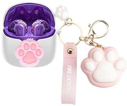 TSVSXS Case Compatible with JBL Tune Flex with Pendant Keychain, Soft Silicone Cute Anime Shockproof Protective Wireless for Tune Flex Case Cover for Kids