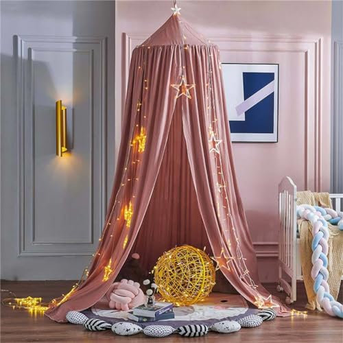 PEIHUODAN Moskitonetz-Bettdecke Für Mädchen, Von Der Decke Herabhängende Bettdecke, Gewölbtes Moskitonetz-Bett, Geeignet Für Kinderbetten Und Betten (Farbe 5,Kaliber 65cm)