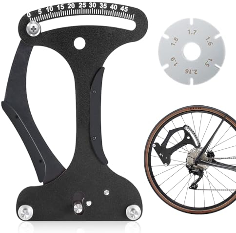 Aoreun Medidor de Tensión de Radios, Tensiómetro de Radios de Bicicleta Bicicleta Radios Tensión Metro Calibración Herramienta para reparación de neumáticos de Bicicleta o corrección - Negro