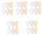 minkissy Lot De 5 Masques De Beauté En Silicone Pour Le Visage Hydratants Et Réutilisables Pour Femmes 6 Pièces X 5