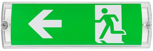 LED Notbeleuchtung, Notleuchte mit Notstromakku bis zu 3h, Notausganglicht Fluchtwegleuchte, Notausgangsschild inkl. 4 Notausgangspiktogramm IP65 Wasserdicht Notleuchte für Wandmontage