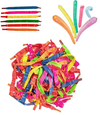 MORAINJAY 30Pcs Assorted Colors Rocket Balloons, Premium Latex Balloons with Whistling & Screaming Sounds, Ideal Party Bag Fillers