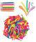 30 Stück Raketenballons Bunte Lange Streifenballons Raketen Luftballons mit Blasrohr, Gedrehte Luftballons Fliegende Ballons Modellier mit Pfeifen für Feiertage Geburtstag Hochzeit Party Dekoration