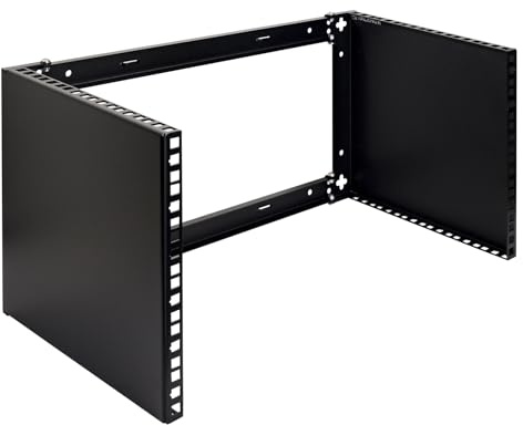 RackPath Support mural 6U pour panneau de brassage pour serveur et équipement réseau – 28,6 cm de profondeur – Capacité de 68 kg