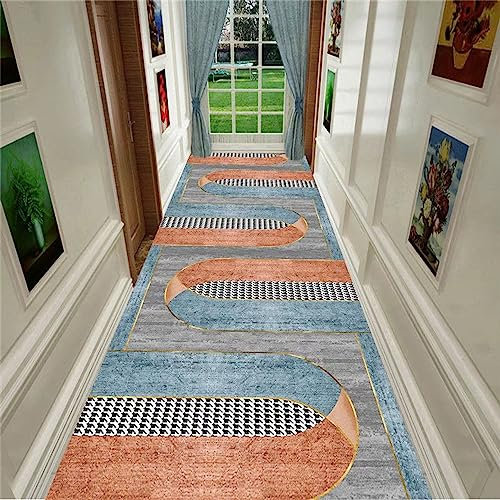 ANram Teppichläufer für Flur für Küche, Flur, Treppen, Eingang, Vorraum, Läufer, Matten, moderner Stil, Flur, 0,6 x 1,5 m