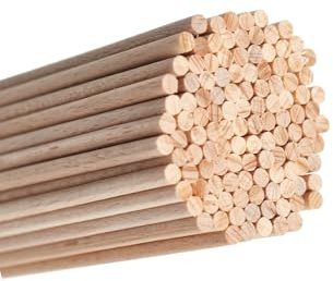 Mendi 150 Bastoncini in legno di faggio per spiedini, 30 cm x 3 mm