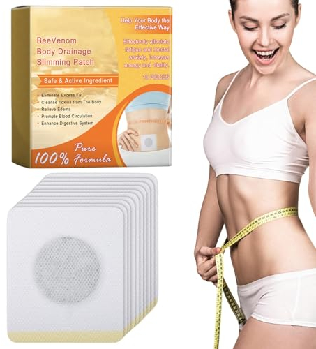 10 Stück Bienengift Pflaster Zum Abnehmen, Bauchnabel-Schlankheitspflaster, Natürliches Formpflaster, Bienengift-Lymphdrainage-Schlankheitspflaster, Bauchpolster Für Body Shaper, Nabelaufkleber