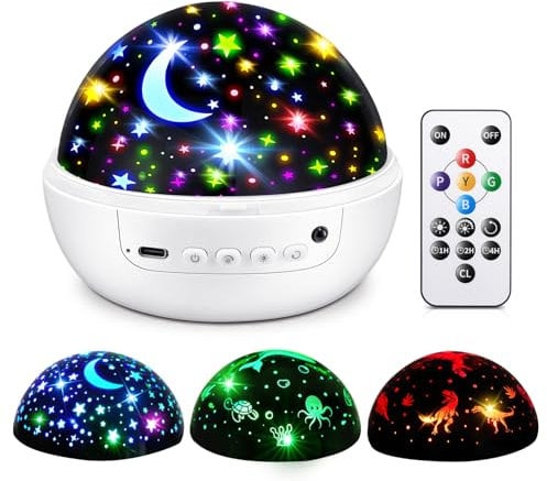 Sensory Toys for Babies, 93 Lighting Mode Sensory Lights, Dimmable+Timer+Remote Star Projector, 360° Rotate Baby Night Light Kids Night Light Projector, Baby Boy Gifts Baby Girl Gifts Newborn Toy