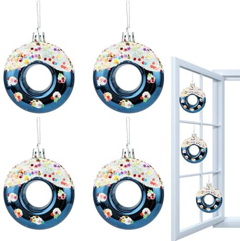 Donut-Weihnachtsschmuck, Süßigkeiten-Donut-Anhänger, Weihnachtsbaum-Dekoration für Teebaum-Anhänger, Heimdekoration, Geburtstagsdekoration