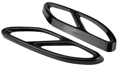 HGMGFYCX Auspuffblenden Für Mercedes Für Benz W204 W205 W212 W213 W176 X253 GLC GLA Auspuffrohrgehäuse Autoauspuffendrohr-Abdeckungsblende(Schwarz)