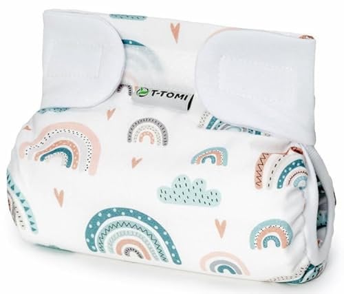 T-Tomi Orthopädisches Spreizhöschen für breites Wickeln Klettverschluss Größe 3-6 kg (Rainbow) 1 Stück