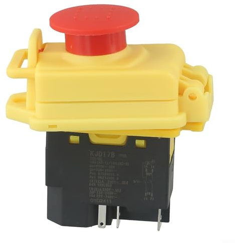 HEIBTENY KJD17B - Interruttore a pressione elettromagnetico impermeabile a 5 pin, per mini tornio, apparecchiature industriali IP54, 250 V, per utensili elettrici industriali