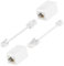 Awishwell Phone Jack to Ethernet Adapter, RJ45 to RJ11 Adapter 2 Pack, Phone Line to Ethernet Adapter, RJ45 Female to RJ11 Male, White