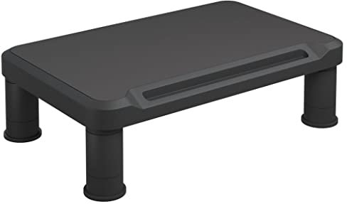 HEFZGDB Monitorständer Schwarz 38x24x10,5 cm Fernsehtisch Beistelltisch Wohnzimmer Möbel Fernseher Unterschrank für Büro Schlafzimmer Gästezimmer Erholungsraum