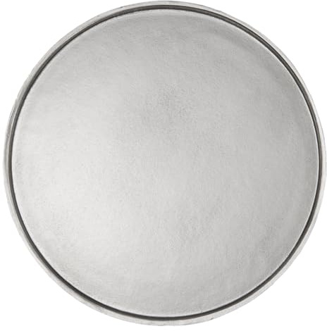 DN DECONATION Rundes Tablett Silber, 37,5 cm Großes Serviertablett & Deko | Tablett für Couchtisch, Bad & Wohnzimmer, Vintage Dekoschale für Schmuck und Kerzen, Landhausstil Geschenk