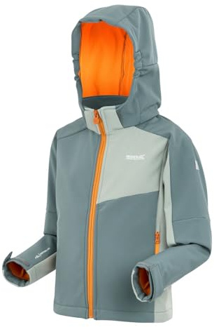 Regatta Acidity VIII Softshelljacke für Kinder mit Kapuze, Farbe:Grau, Kinder Größen:164