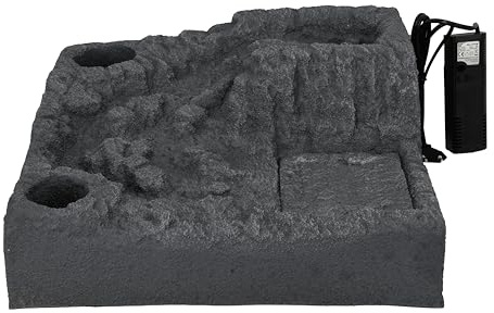 Lucky Reptile Tiny River - Scape it Easy, ca. 39,5 x 36,5 cm, inklusive Pumpe