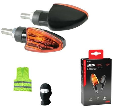 COMPATIBILE CON MV AGUSTA BRUTALE 800 FRECCE A LAMPADINA PER MOTO CON LENTE ARANCIO LUCE ARANCIONE FRECCIA OMOLOGATA: E 12V 21W INDICATORI DIREZIONE NERO