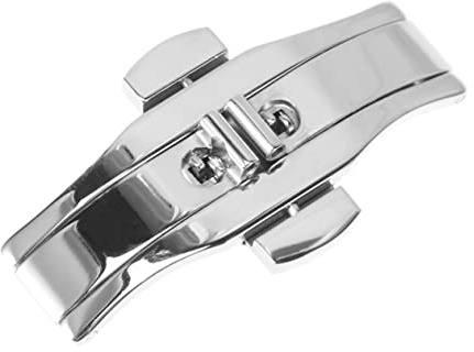 OUNONA Druckknopf-uhrenschließe Aus Edelstahl Doppelter Faltverschluss Für Uhrenarmband Uhrenverschluss Mit Druckknopf