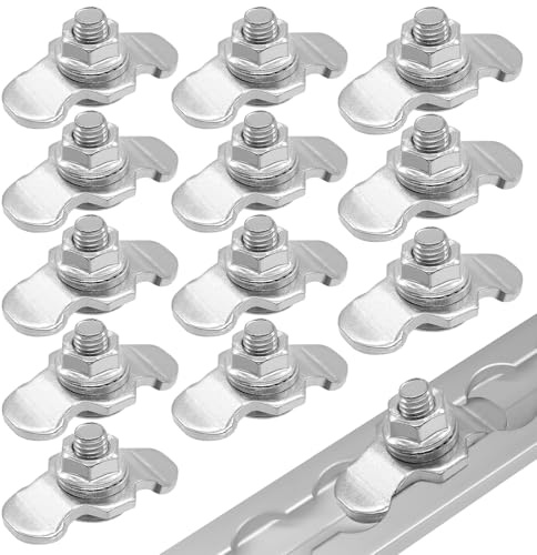 ZHIYUQL 12 STK Airlineschiene Fitting,Airlineschiene Schraubfitting M8×20MM | Airline Fitting, Schraubfitting für Airlineschiene, Perfekt Kompatibel mit Allen M8 Airlineschienen, Verzinkter Stahl, Silber