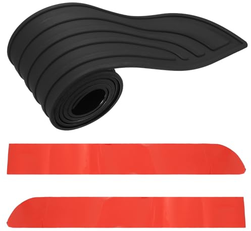 Protector Parachoques Coche 104 cm x 9 cm | Goma autoadhesivo, para maletero, SUV, negro, incluye 2 tiras adhesivas