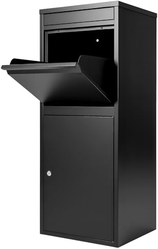 Lockable Wall-Mount Mailbox – Secure Parcel Delivery Box with Anti-Theft Design, Weatherproof Steel Parcel Drop Box for Multiple Packages – Ideal for Home & Office