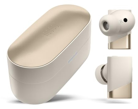 Status Pro X Wireless Earbuds, Triple Speaker Driver, Hi-Res Audio with LDAC, 52dB ANC, 6 Beamforming Mics with VoiceLoom AI for Clearest Calls (Moonbeam)