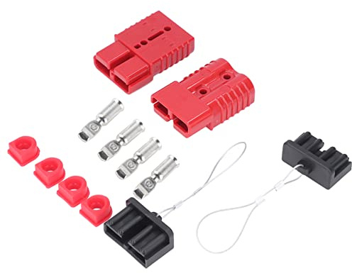 Battery Disconnect Wire Harness Plug Kit, Battery Quick Connect for Electric Winch Trailers, ABS Heat Resistant Quick Connectors with Plugs and Dust Covers