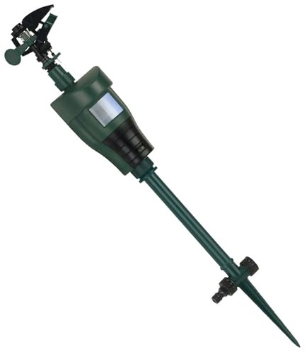 Aspersores, aspersor con Sensor de Movimiento, aspersor Ajustable Activado por Movimiento de 360° para Proteger Plantas, desaliento Animal para jardín