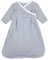 TupTam Langarm Innenschlafsack – Baby Schlafsack mit Ärmeln, Ganzjahresschlafsack aus Baumwoll-Jersey – Unisex, Farbe: Streifenmuster Grau, Größe: 74-80