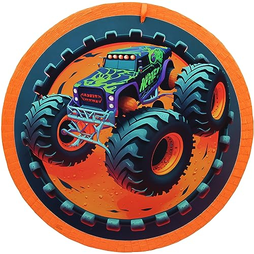 MagicPinatas Pinata Auto – Monster Pinata für Jungen zum Geburtstag – Befüllbare Piñata mit Süßigkeiten & Spielzeug – Geschenkfertig in Zellophan verpackt – Lustige Partydeko für Kinder & Erwachsene