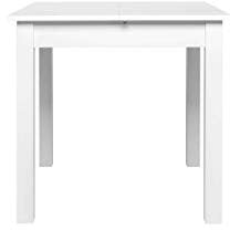 AVANTI TRENDSTORE - Colima - Tavolo da Pranzo, allungabile per 40 cm, in Legno Laminato, Disponibile in Diversi Colori ed in 4 Diverse Misure (80-120x76,5x80 cm, Bianco)