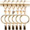 20PCS Vorhangringe mit Clips Biluer Gardinenringe Vorhangringe Aus Metall Fur Vorhang Fotos Home Dekoration Eisen Gold Schon Und Praktisch 35 mm Innendurchmesser Fur Kleiner Als 28mm Stangen