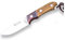 Joker Cuchillo Bushcraft Águila CO105, Mango de Madera de Olivo, virola Palo Santo, Hoja de 10,5 cm, Incluye Funda de Cuero marrón, Herramienta de Pesca, Caza, Camping y Senderismo