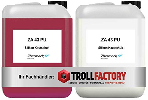 Zhermack Silikon Kautschuk ZA 43 PU rotbraun Shore Härte 43 mittelhart Dubliersilikonße 10kg