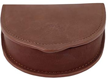 Porte Monnaie Cuvette KTANA en Cuir réf 753034 (3 Couleurs Disponible) (Marron)