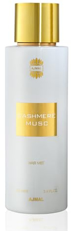Ajmal Cashmere Musc Hair Mist 100ml | Soft Musky Hair amd Body Fragrance for Women | Light Perfumed Hair & Body Spray | Crown Your Glory | Dubai Made